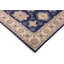 Tapis bleu / ivoire en laine noué à la main 10 pi x 10 pi 3 po Abbigail Southwestern