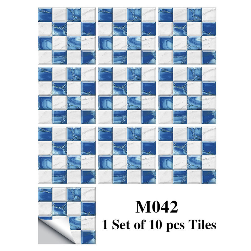 10pcs Home Decor Living Room Tile Set Strong Sticker Kitchen Wall Sticker