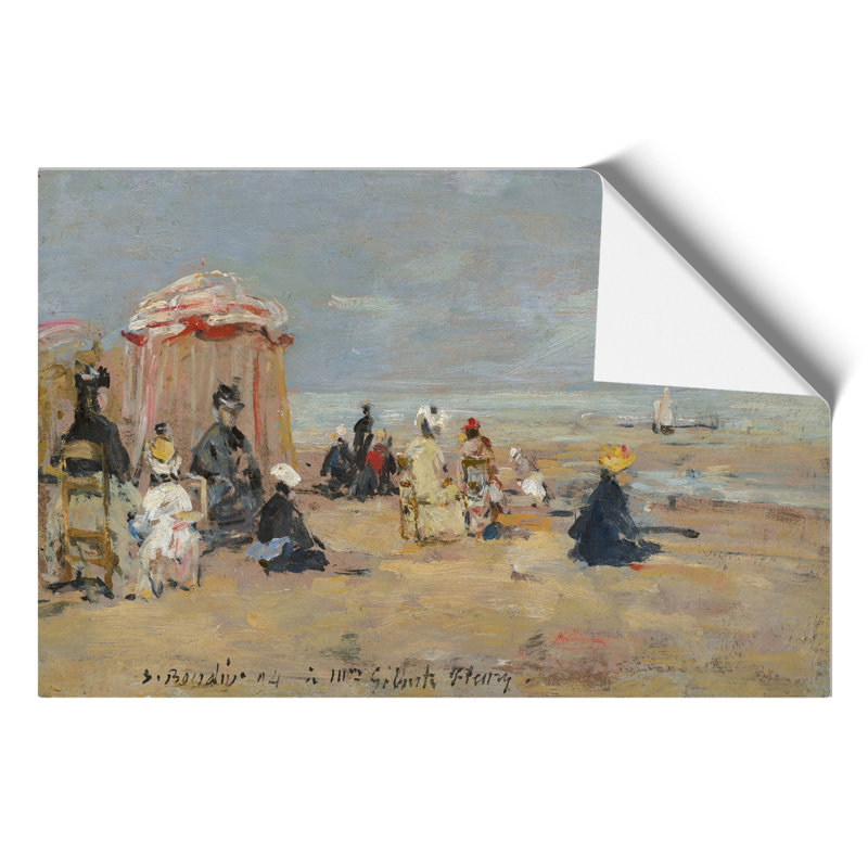 On the Beach by Eugene Boudin - Frameless Print, 21cm H x 30cm W x 0.1cm D