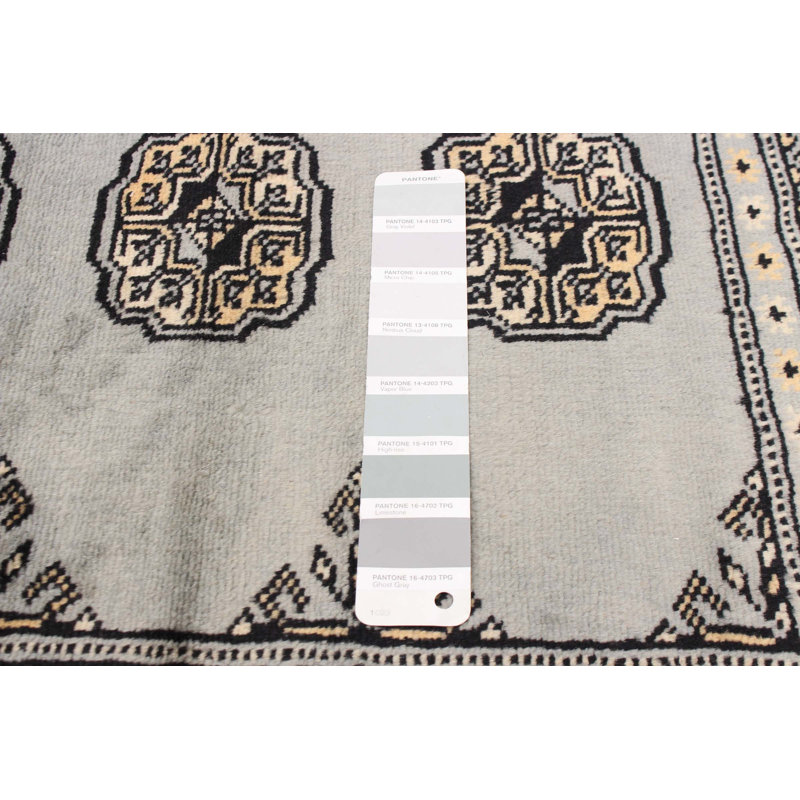 Tapis gris 6 pi 1 po x 9 pi 7 po Finha Peshawar Bokhara