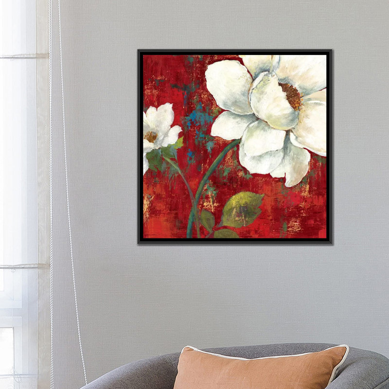 « velours ii », reproduction sur toile, H 18 po x l 18 po x P 1,5 po, Toile avec cadre noir, Pas de tapis