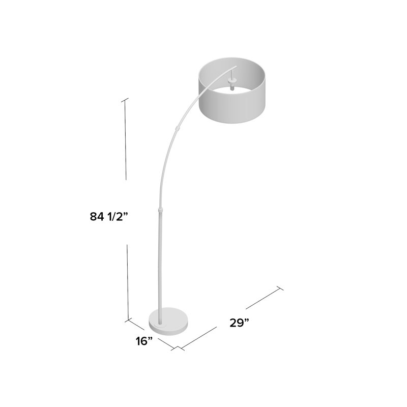 Lampe sur pied arquée 84,5 po Chinedu