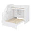 Lit superposé moderne avec escalier de rangement, garde-robe, ports USB et éclairage DEL-854062145