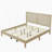 Solid Wood Platform King Bed With Rattan-1250003215
