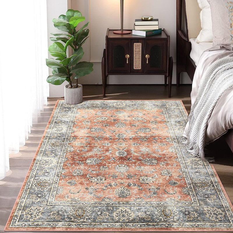 Luecile Washable Oriental Rug, Rectangle 5 pi x 7 pi