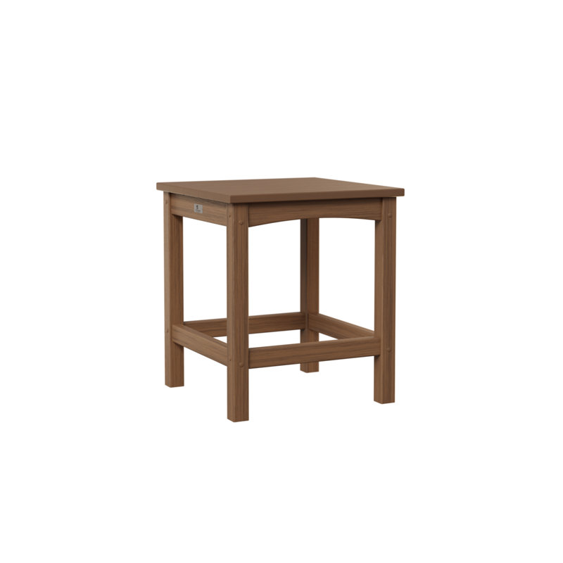 Camden Outdoor Square End Table, Antique Mahogany