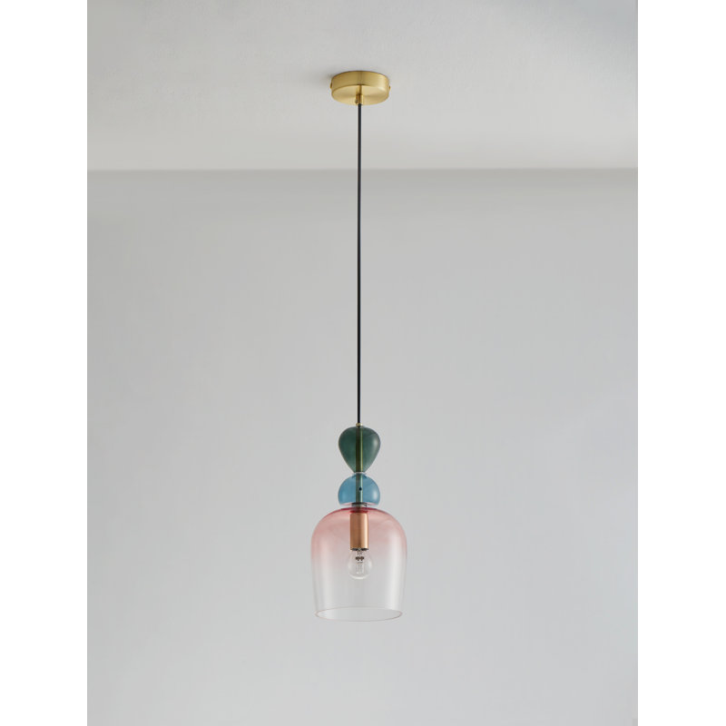 Sandy Gold Metal  Glossy Glass  LED E14 1x5 Watt 230 Volt  IP20 Bulb Excluded  D: 10.8 H1: 30 H2: 184 cm Adjustable height