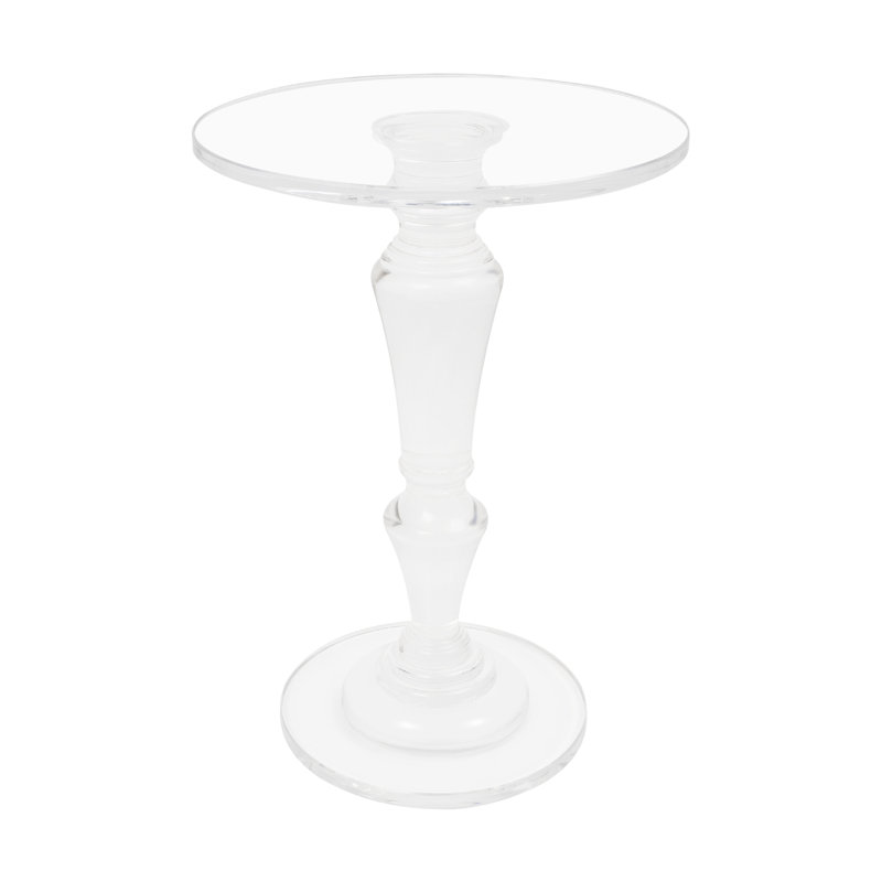 Modern Clear Acrylic Side Table Round End Table For Living Room Bedroom Office