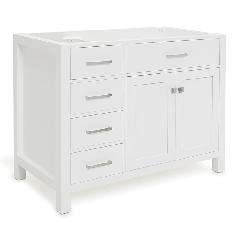 Base de meuble-lavabo simple Petrel, Blanc