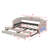 Twin XL Size Daybed With Built-In Compartment & Roll-Out Trundle, Upholstered Daybed With LED Lighting System-961340895