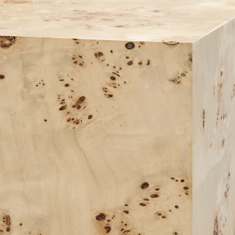 Modway Cosmos 36" Square Burl Wood Coffee Table, Natural Burl