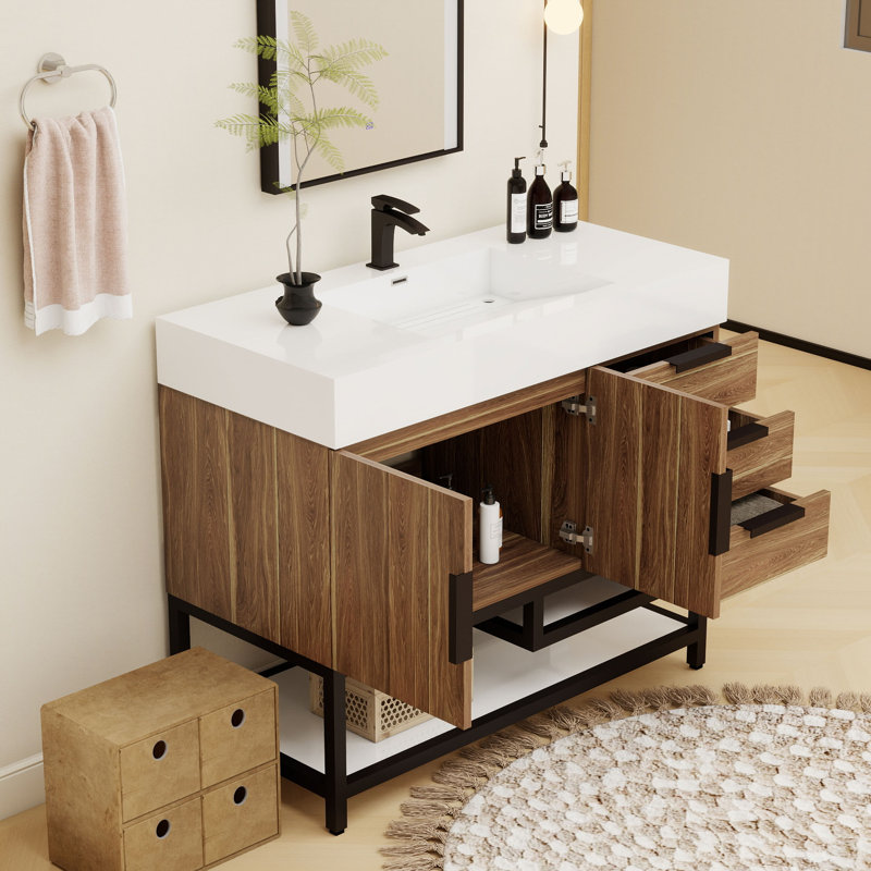 Ensemble de meuble-lavabo simple l 42 po, Chêne naturel