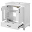 Meuble-lavabo de 30 pouces avec lavabo simple, structure en bois + panneau de fibres à densité moyenne, 2 portes à fermeture en douceur, 1 tiroir divisé, 2 tablettes de rangement, un grand espace de rangement, idéal pour les petites et moyennes salles de bain-1786689679