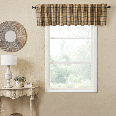 Holms Cotton Plaid Tailored Window Valance