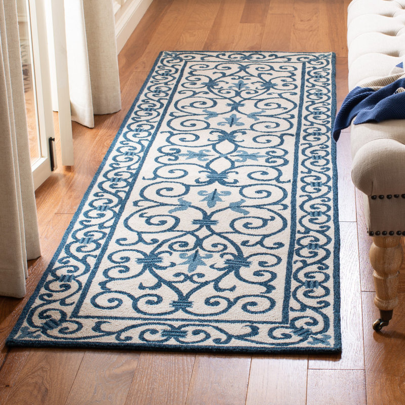 Brayton Hand Hooked Wool Pile Oriental Rug, Runner 2'6" x 6'