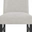 Ensemble de salle à manger 6 places contemporain avec table rectangulaire en faux marbre, chaises rembourrées et banc en blanc, gris doux et noir