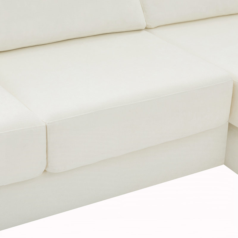 Canapé modulaire en L de 113 po, Beige