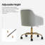 Chaise de travail en velours Adan-851133858