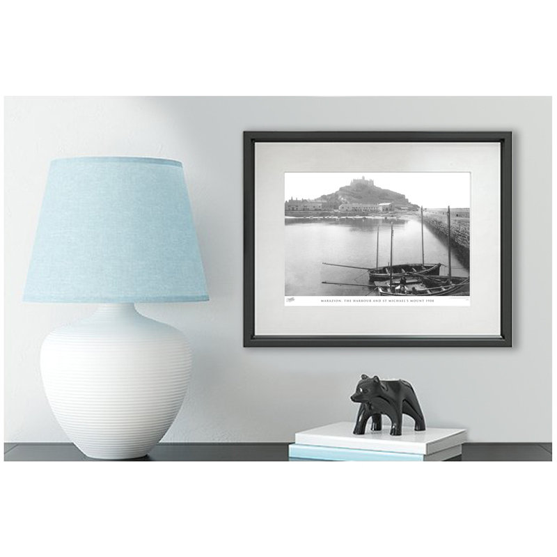 Marazion, The Harbour And St Michaels Mount 1908 - Single Picture Frame Print, 60cm H x 80cm W x 2.3cm D
