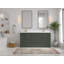 Meuble-lavabo double autoportant 72 po avec plateau en quartz Alys (option poignées)