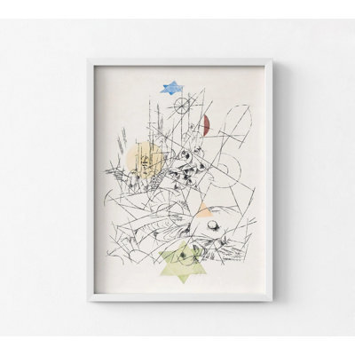 Hope And Destruction And Paul Klee, Line Artwork Poster Print, Extra Large Abstract Line Poster, Framed Paul Klee Artwork Poster