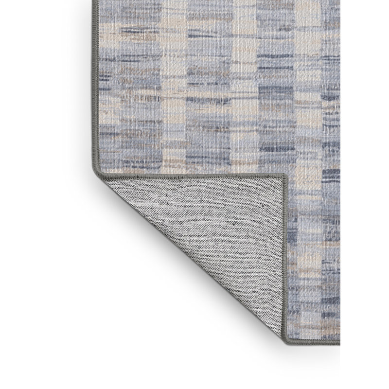 Machine Washable Gray Area Rug, Rectangle 5' x 8'