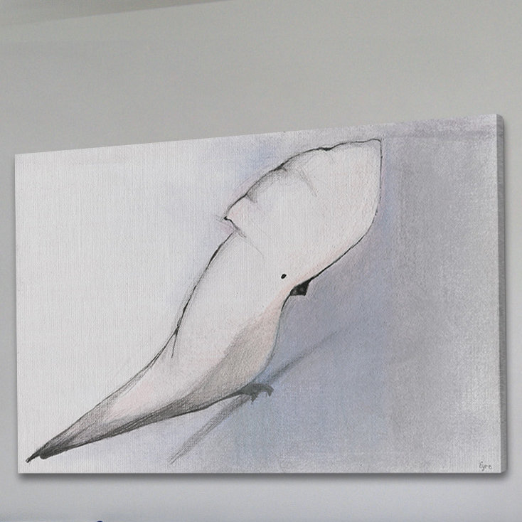 Handmade White Cockatoo Print on Wrapped Canvas, 20" x 14"