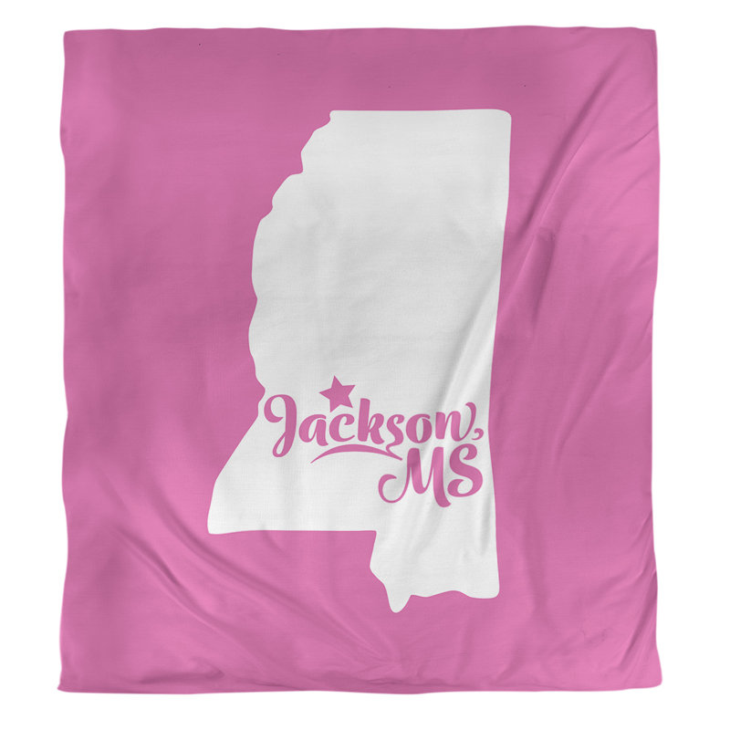 Housse de couette simple jackson Mississippi, Housse de couette simple TG, Rose, Microfibre