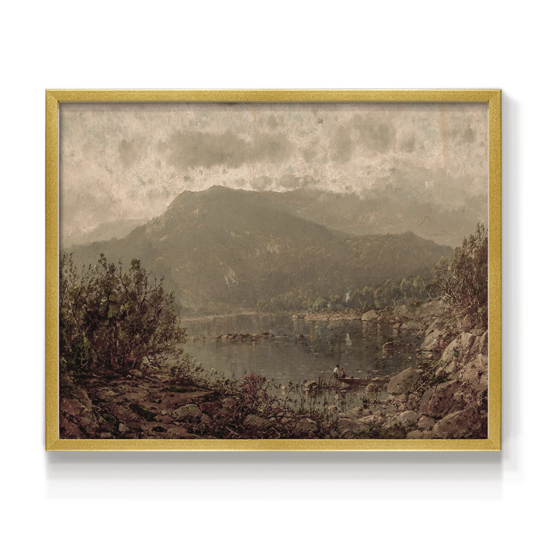 Paysages rétro-DC XXVII-impression encadrée - réaménageable, H 16 po x l 20 po, Doré