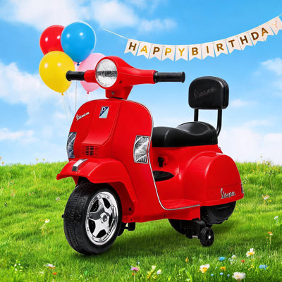 Electric Ride on Scooter for Kids, 6V Battery Toy Motorcycle | Plastic Construction,Indoor Outdoor Riding,Easy Assembly,Child Friendly Design,Toddler Gift Choice,Home Backyard Use.