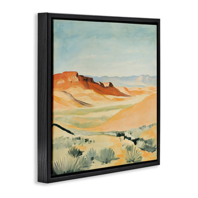 Desert Mounds Landscape Floating Frame, design by Petal Prints Design