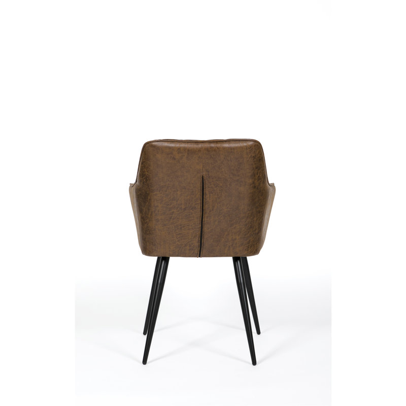 Django 46cm H Polyester Blend Upholstered Armchair in Grey, Brown