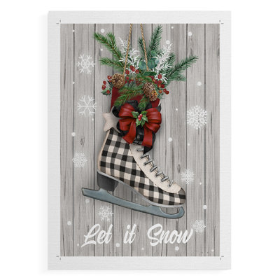 Christmas Skates -Canvas Print Only - NOT FRAMED