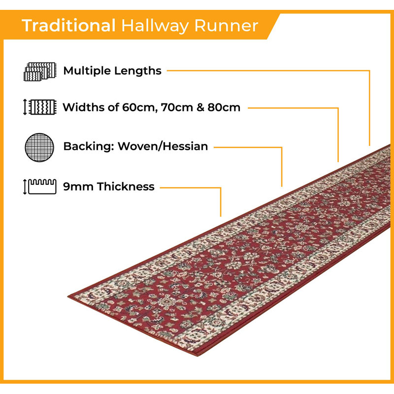 Barnhardt Oriental Indoor Area Rug, Runner 360cm x 80cm