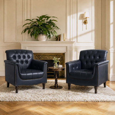 Enoks Tufted Leather Armchair