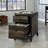 2-Drawer Mobile File Pedestal, Brown finish