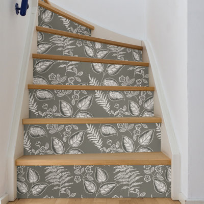  Rouleau de papier peint adhésif Foliage L 0,17 pi x l 1,7 po