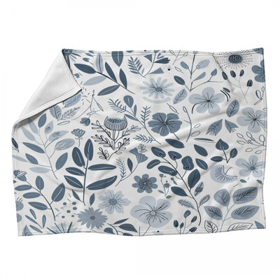 Jeté polaire Wildflowers - Jetés floraux pour canapés ou lits