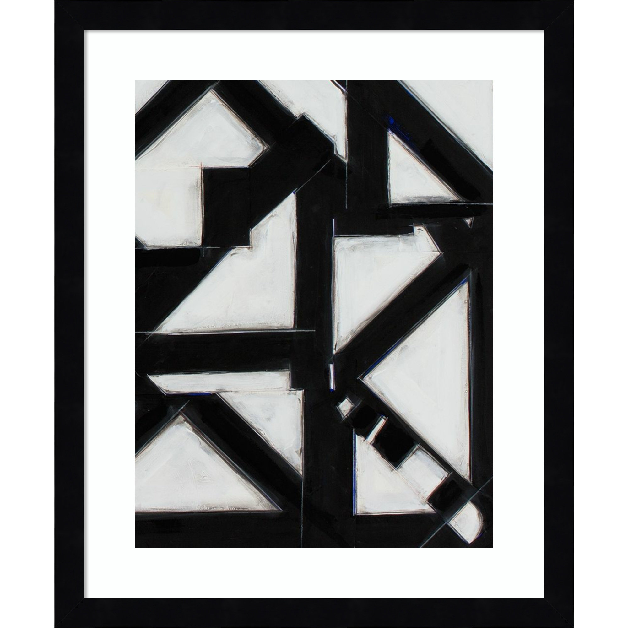 Tulare Topographic V by Rob Delamater - Framed Art Print, Black, 17" H x 14" W x 1" D