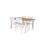 Navya 4 - Person Teak Solid Wood Patio Dining Set Extendable Rectangular Table
