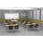 17 Person Training Meeting Seminar Tables with Modesty Panels and 17 Chairs Complete Set