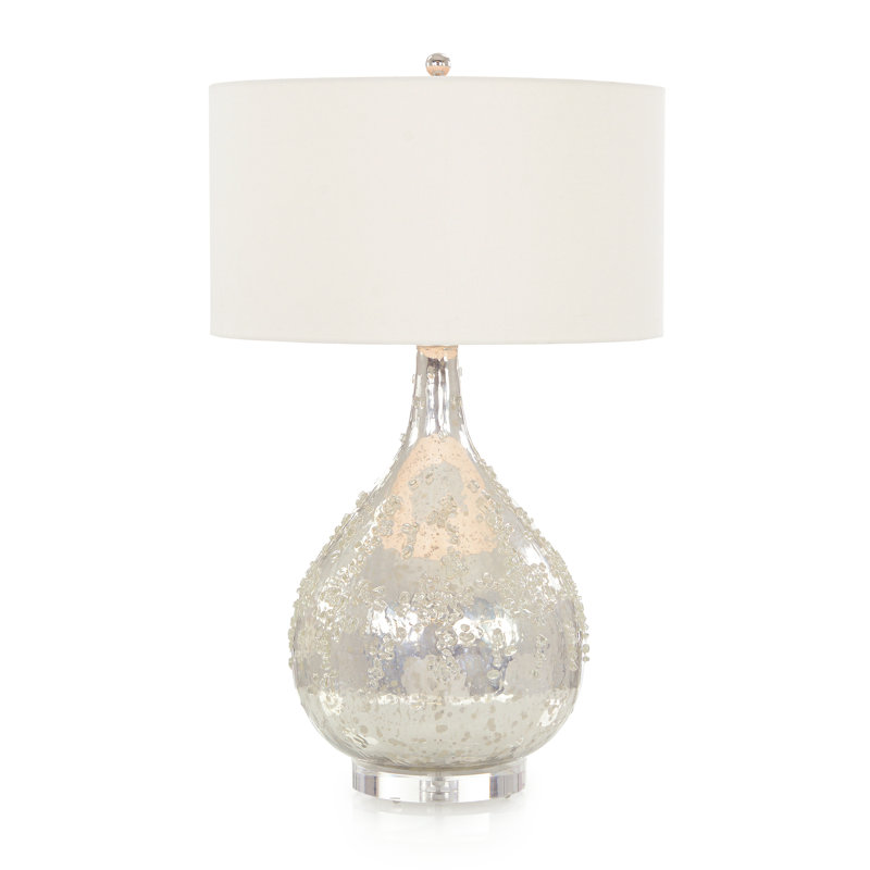 Silver Glass Table Lamp