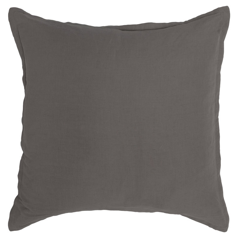 Taie d'oreiller en mélange de lin Arcadia, Européen, Gris
