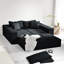 Salon en forme de L - 132 po, chenille, mousse 6 coussins, modulaire de chambre assorti pour la décoration en forme de 132 po,-607668780