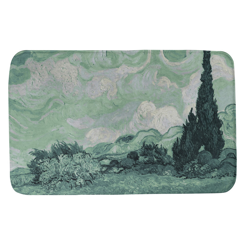Tapis pour salle de bain Kandiyohi, l 17 po x L 24 po, Vert clair