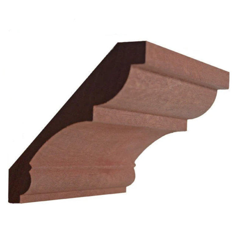 Couronne EWCR21 sans finition, Acajou Sapele, H 4,625 po x l 0,75 po x P 94 po