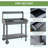 Outsunny 36'' Wooden Potting Bench Work Table With 2 Removable Wheels/ Sink/ Drawer & Large Storage Spaces/ Gray