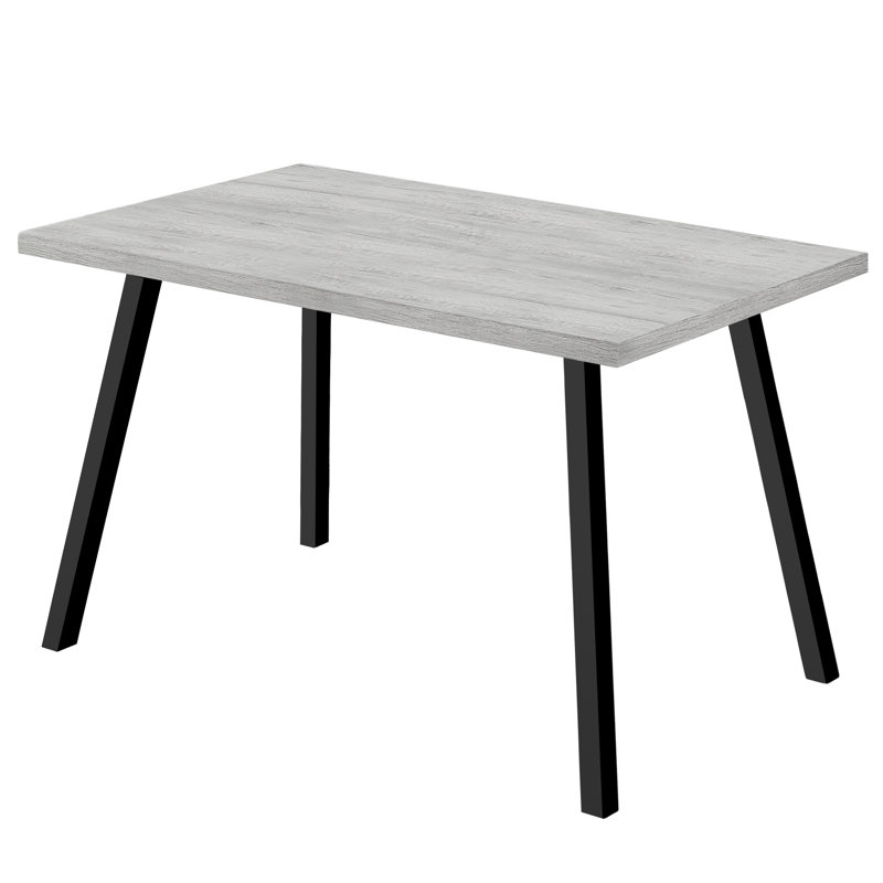 Kaylum Dining Table, 60" Rectangular, Kitchen, Dining Room, Metal, Laminate, Contemporary, Gray