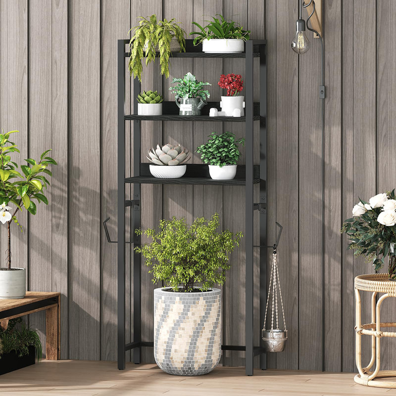 3 Tier Over The Toilet Storage Rack, Black