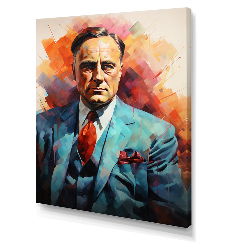 Le président Franklin D. Roosevelt - président / impressions sur toile politique, H 32 po x l 16 po x P 1 po, Toile tendue